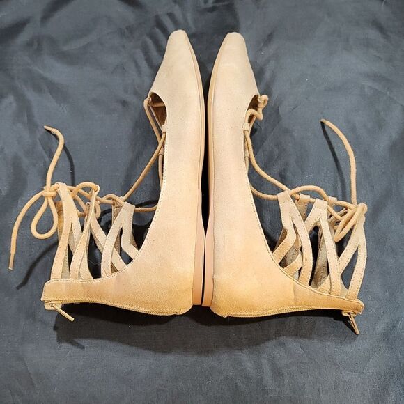 BRAND NEW COCONUT BY MATISSE POINTED TOE LACE UP WOMEN'S BALLET FLAT SHOE - Picture 7 of 14